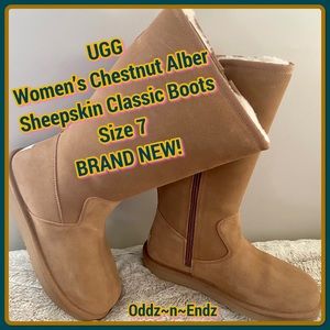 SOLD!❌FINALPRICE!/UGG Women’s Chestnut ALBER Sheepskin Classic Boots Size 7/NEW!